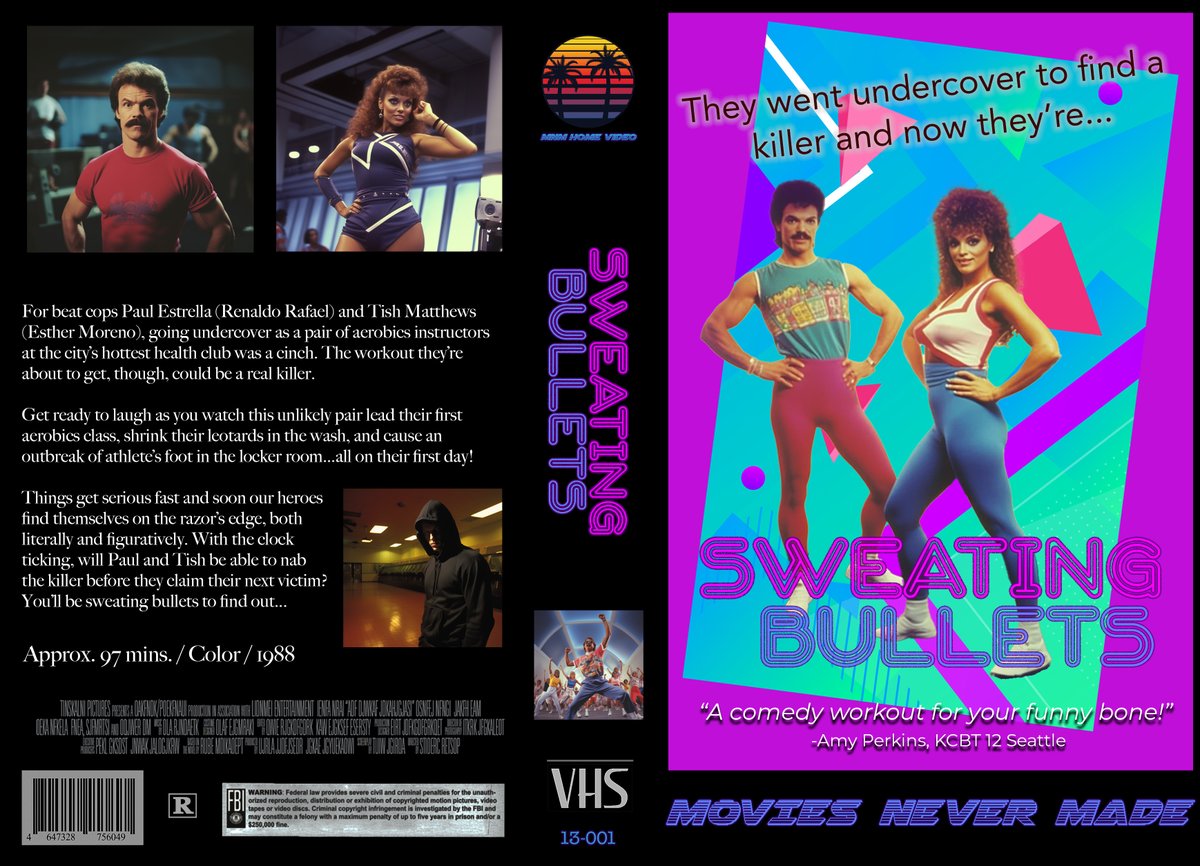 I’m thrilled to share a new project I’ve been working on: #MoviesNeverMade! It's a collection of movie posters from the #80s that never existed...but should have!

Get limited edition #VHS clamshells, t-shirts, and more here: moviesnevermade.com