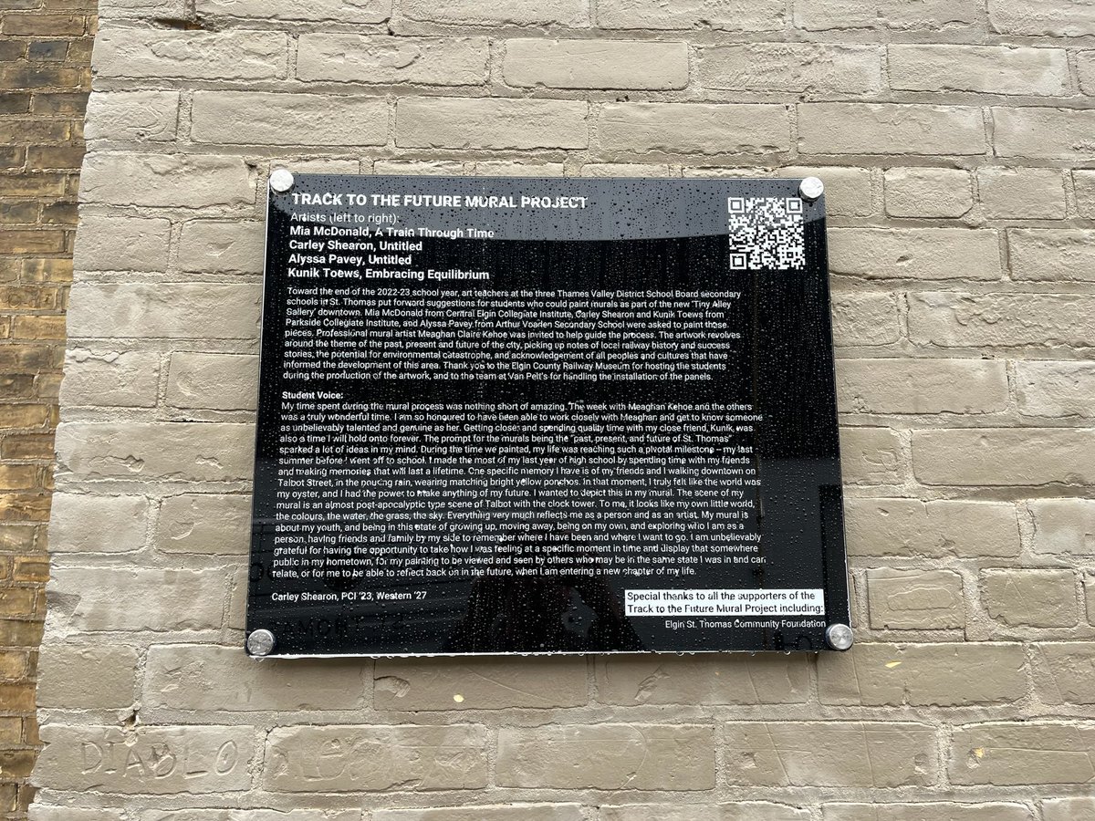 Shoutout to StThomas #StudentsBuildCities @tvdsb <a href="/ArthurVoaden/">Arthur Voaden</a> <a href="/CECITitans/">CECI</a> <a href="/ParksideCI/">Parkside CI</a> <a href="/SHSM_TVDSB/">@SHSM_TVDSB</a> local student impact - and artist mentor Meaghan Kehoe <a href="/agconsultinginc/">Andrew Gunn</a> incredible collaboration ❤️👏 <a href="/steameducentres/">STEAM Education Centre</a> <a href="/ExperienceTVDSB/">ExperienceTVDSB</a>