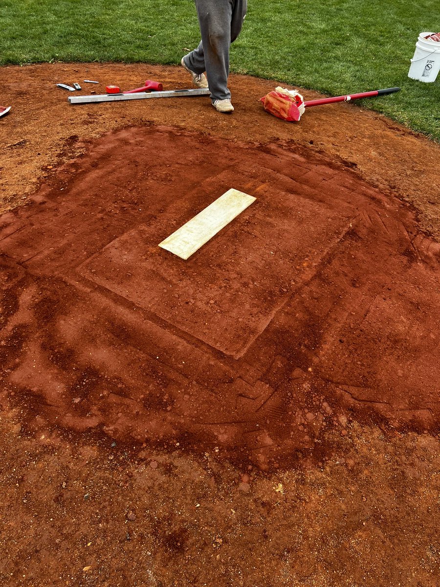 BLY_Inc's tweet photo. A little late fall mound renovation on Spartan Yard. https://t.co/Kyf9bF8IbU