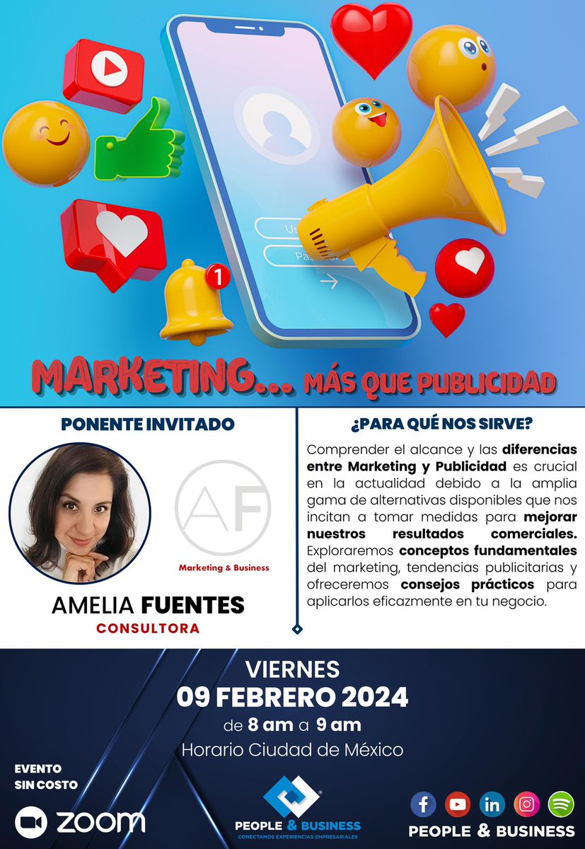 marketeera's tweet photo. No te pierdas este webinar: Marketing es mucho más que Publicidad.  #Estrategia #BasesdeMarketing @People&amp;business https://t.co/MhHOyMu38L