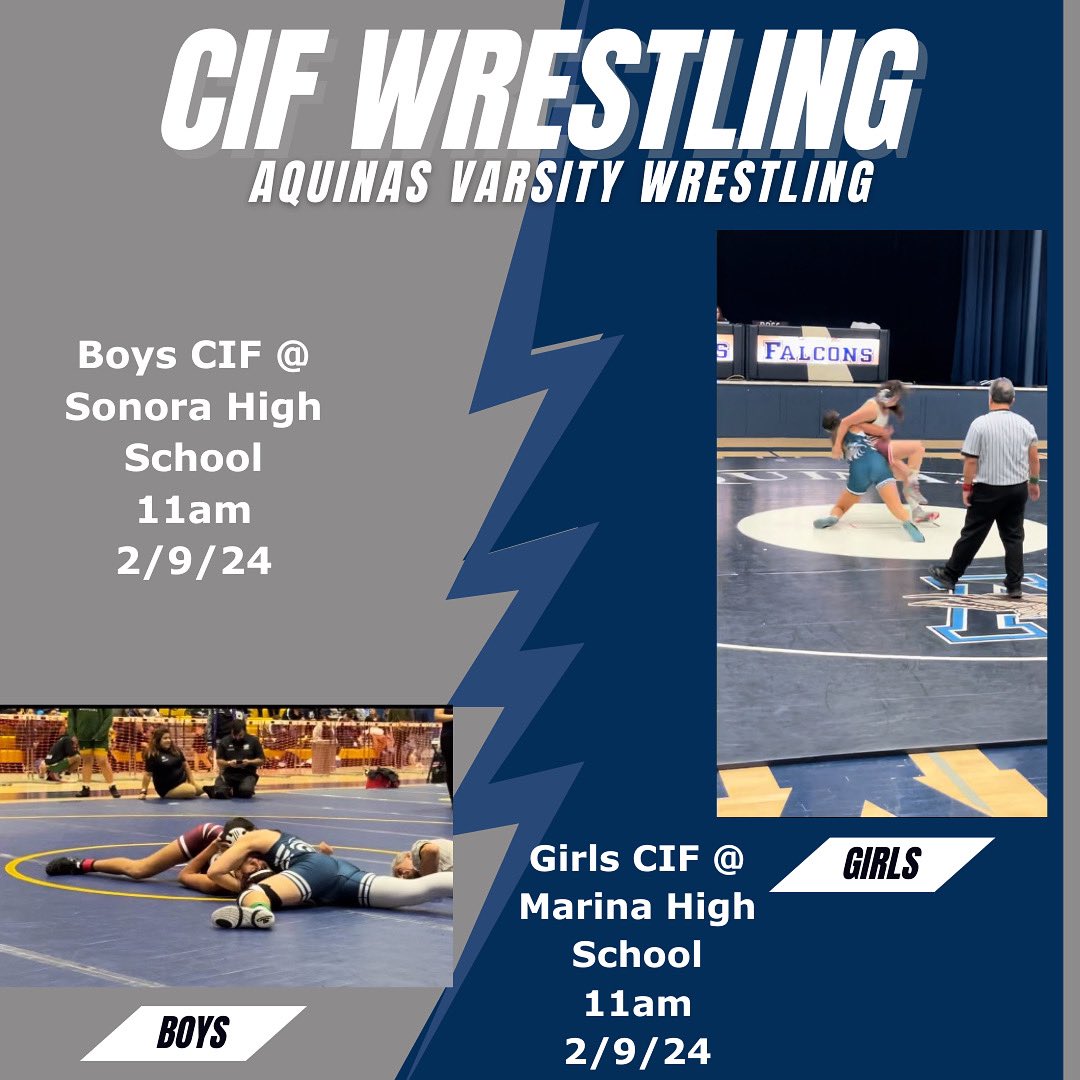 Let’s go varsity wrestling! Congrats on qualifying both boys and girls for CIF! Get your tickets at the GoFan link! Let’s show some support! 

Boys—&gt; gofan.co/event/1346557?…

Girls —&gt; gofan.co/event/1346558?…