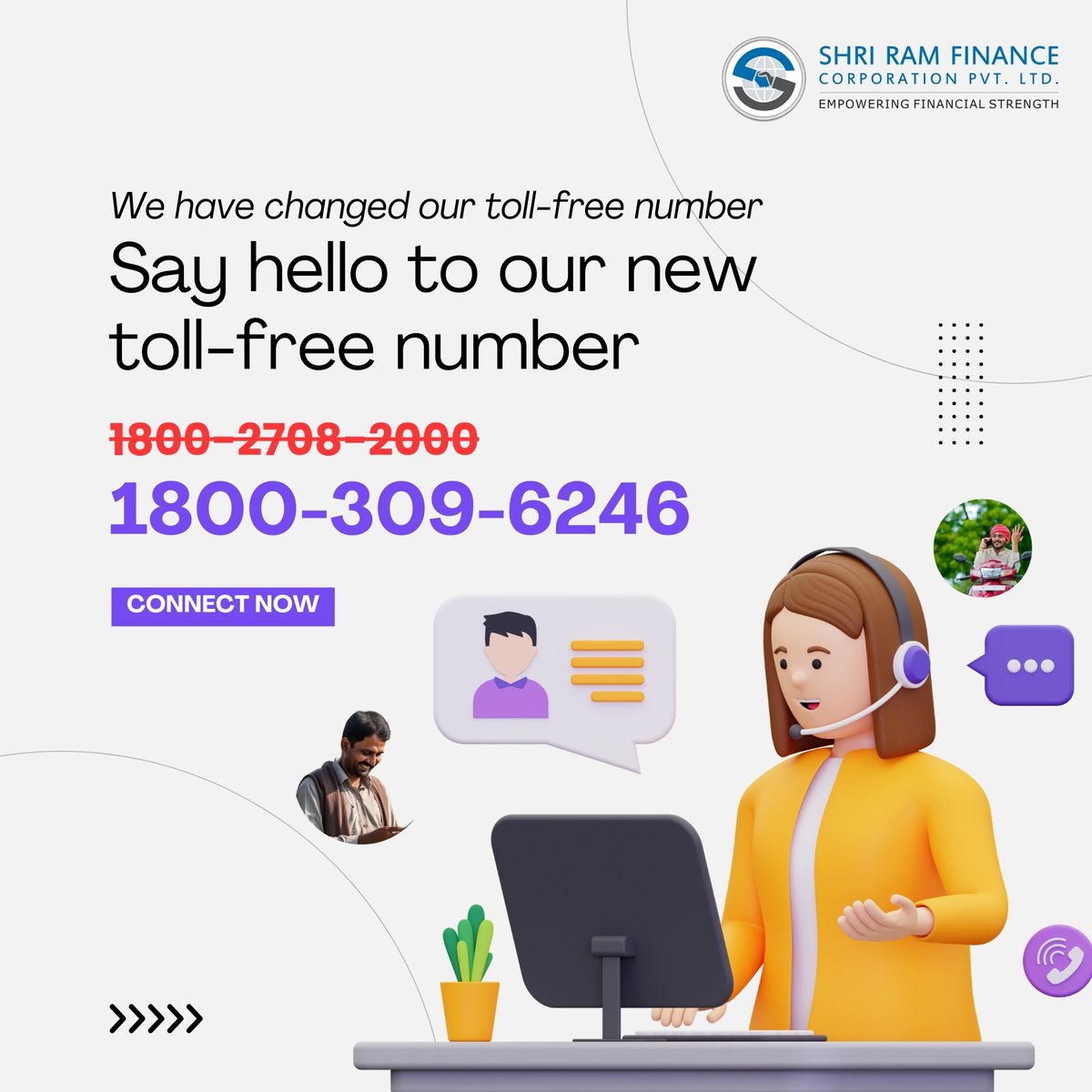 New Toll-Free Number: 1800-309-6246
Feel free to reach out to us, and let us continue to build a stronger financial future together!

#srfcnbfc #shriramfinance #srfcloan #instantloans #finance #loan #srfccustomercare #CustomerCare #upgradeyourbusiness