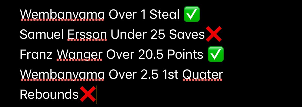 Zsmitty_7's tweet photo. Tn Recap
When 2/4 tn. More picks will be posted tmrw got a full night up ahead🙌
#NBA #playerbets #PlayerProps #underdog #PrizePick #GambingTwitter #DFS #Gambling https://t.co/RKpFdtv61q