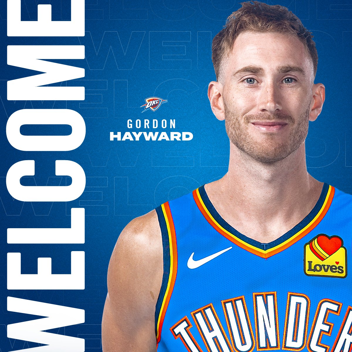 Welcome to OKC, @gordonhayward ⚡️ #ThunderUp