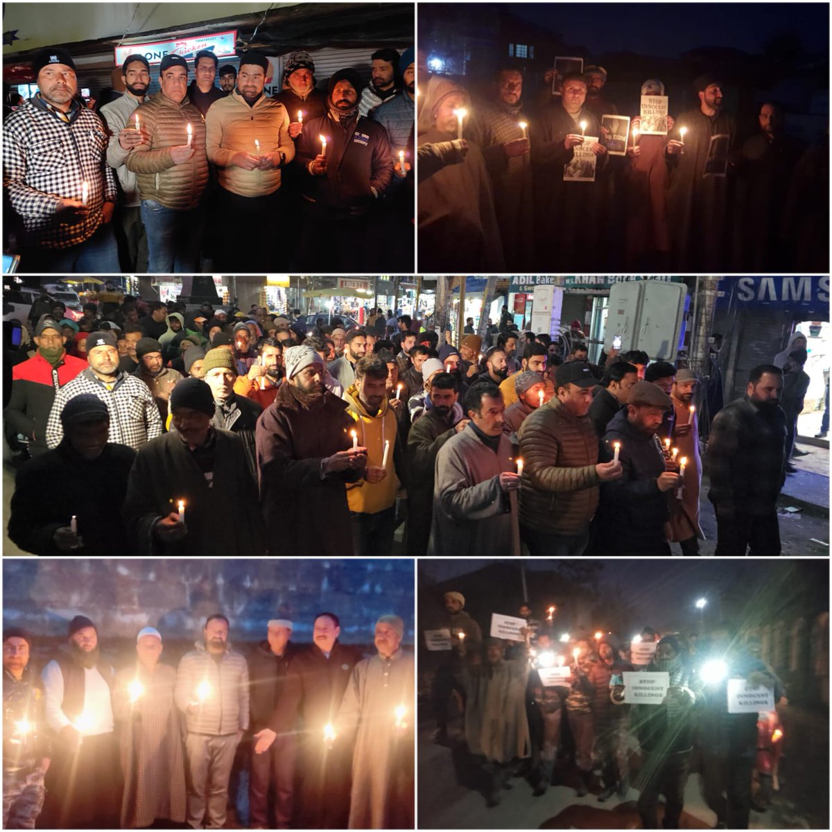RisingKashmir's tweet photo. #Candlelight marches organised against #killing of #nonlocalworkers

https://t.co/tyIzrSwGjm https://t.co/IRiAR9JVJg