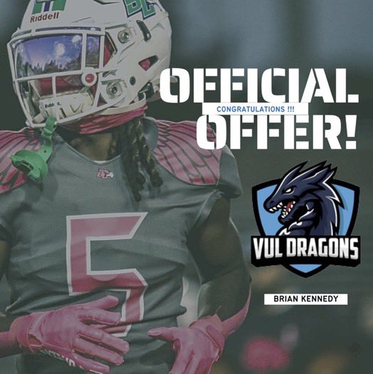 After a great conversation with <a href="/coachchrisroyal/">COACH CHRIS ROYAL</a> , I am proud to announce that I have received a D1 Offer from  <a href="/FootballVul/">VUL Football</a> !!💙🩵<a href="/coach_dearing/">Coach Glenn Dearing Jr</a> <a href="/CoachHescock/">JH</a> <a href="/FitnessBadi/">Badi Fitness</a> <a href="/SeahawkFB/">South Lakes Football</a> <a href="/SeahawkBoosters/">South Lakes Boosters Club, Inc.</a>