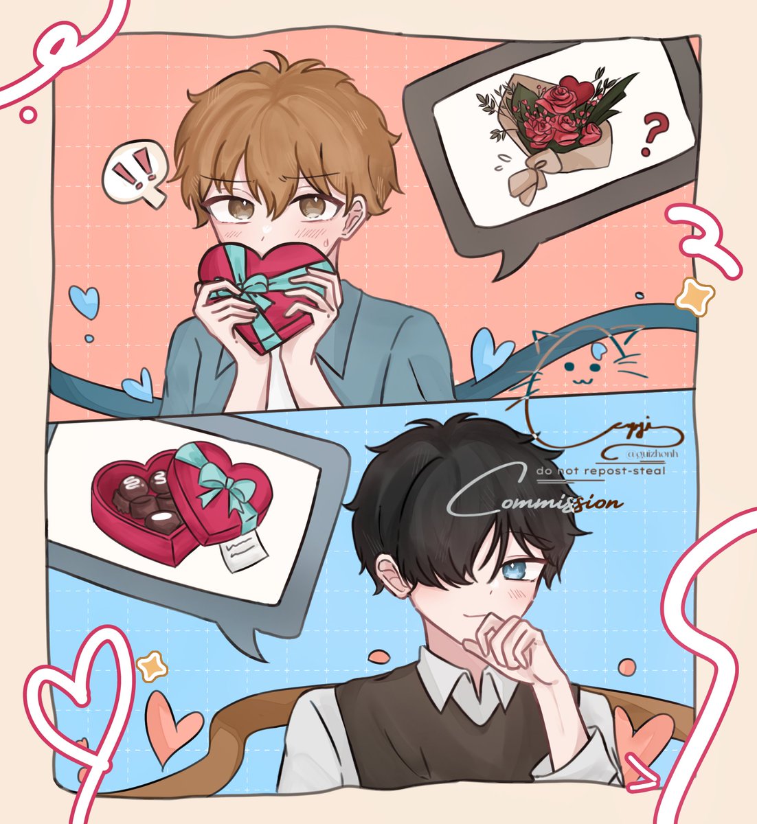 guizhonh's tweet photo. ─ ych commission result
belongs to @/mauonaka and @/skyame__ thank you for commissioning me ♡
commis ych ku masih buka yaa, yang tertarik atau mau tanya tanya dulu boleh banget mampir di dm 🐾
#commission #artidn #ceyycomms #zonauang https://t.co/XnewVT2mAf