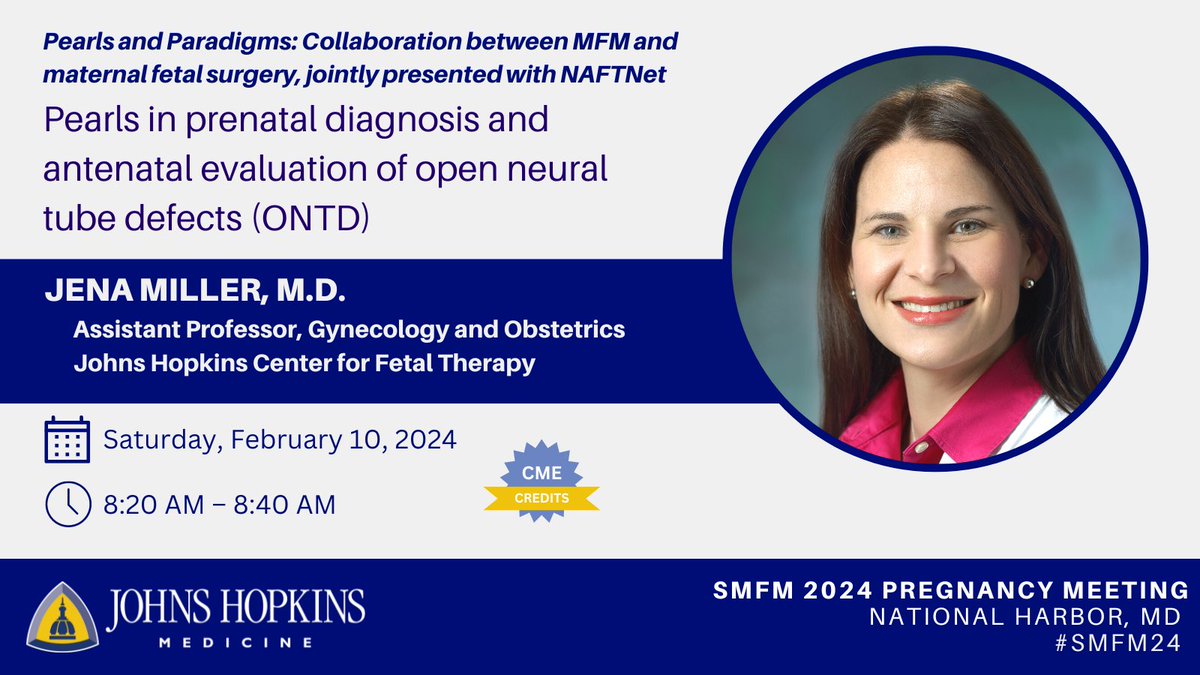 Looking forward to seeing friends and colleagues this week at SMFM! #smfm24 #naftnet #fetalhealthfoundation #hopkinsmedicine