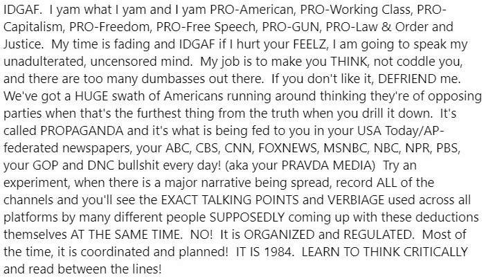 ThePoopeye's tweet image. #ProSecondAmendment #Pro2a #ProWorkingClass #ProPolice #ProBlue #ProLEO #ProLawandOrder #ProAmerica #ProTrump #MAGA #AmericFirst #ShallNotBeInfringed #FakeNews #PRAVDA #Truth #TMYK #TheMoreYouKnow #Orwellian #CellPhonesSpyOnYou #GlobalistParasites #GlobalWarmingIsFake #NeoMarxism