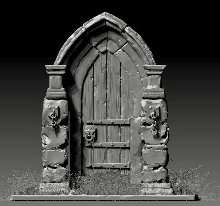 Door sculpt in #zbrush 
I fckn hate sculpting 🫠