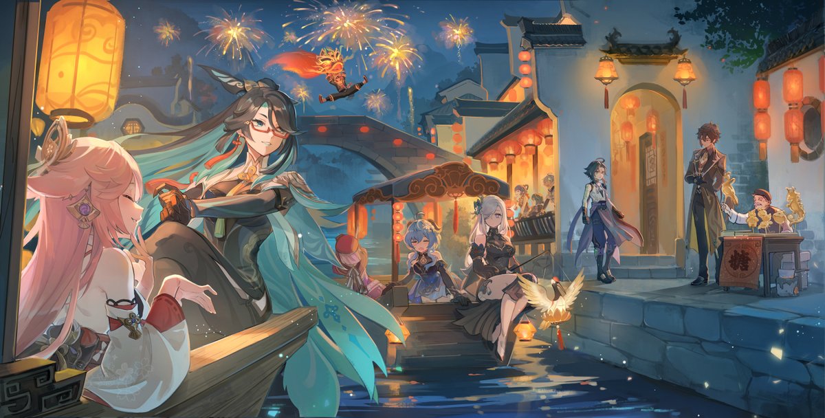 Tiny0v0's tweet photo. #Genshinlmpact #原神海灯节 https://t.co/IKRRSG9SyB