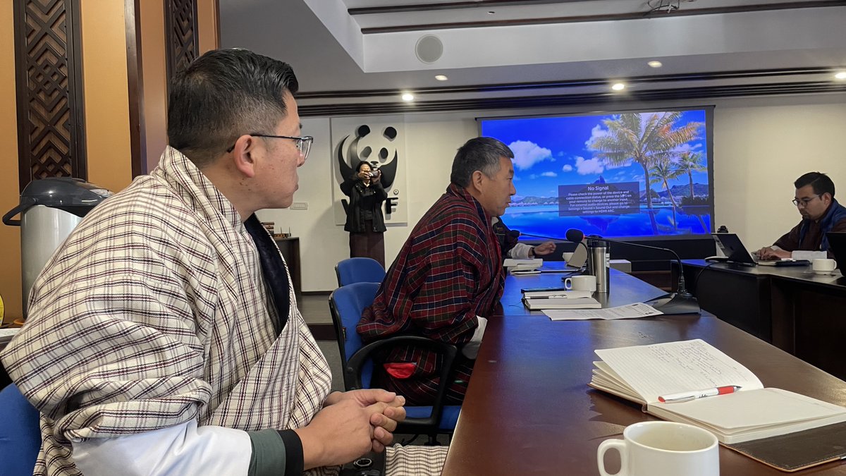 CRRinzin's tweet photo. Inception meeting to advance project to address human - elephant conflict to co-existence supported by @WorldBank, funded by #JSDF @JapanGov in partnership with #DoFPS, #DoA, #MoF https://t.co/iyuCGdSUVa