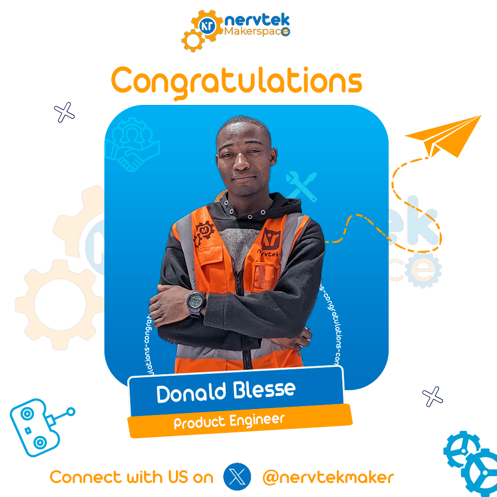 Congratulations to our new #productengineer @donaldblesse. Lets make things😎.

#makerspace #nervtek #Congratulations #MakeItHappen