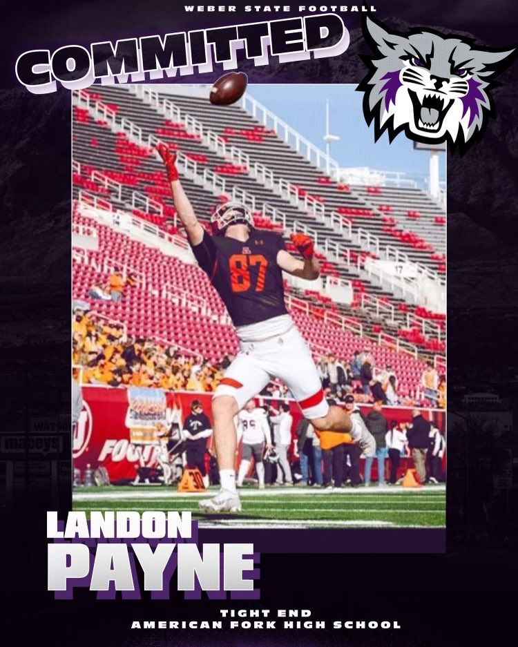Excited to announce that I have committed to Weber State! Thank you to everyone who has helped me through the process! @skyler_ridley @d_fiefia @weberstatefb @Jles9 @eagle88me @oydsports @cavemanfootball