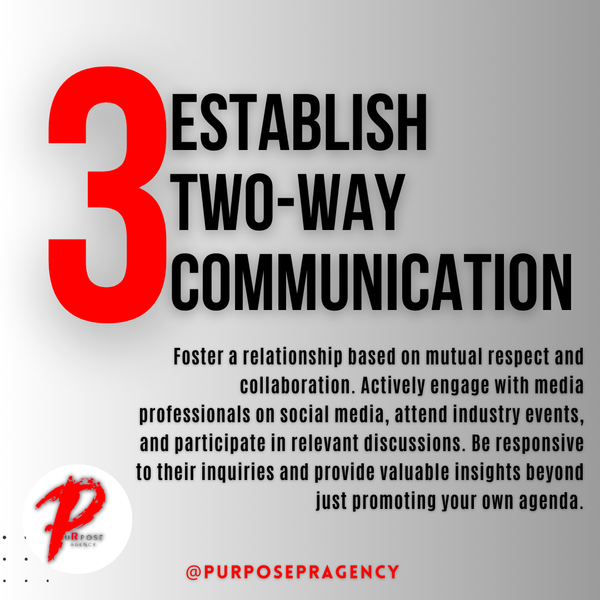 Do you want to know 5 ways to build strong media relationships?#purpose #photography #rebrand #headshots #purposeprsgency #PRagency #publicrelations #storytellers #pitch #prgirl #press #media #nationalpress