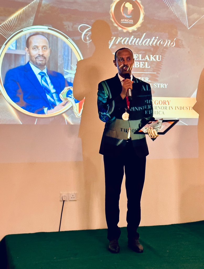 ethio_Industry's tweet photo. Congratulations to Our Minister Excellency @melaku_alebel For #awarded
#The_Overall_Best_Governor_in_Industry_Across_Africa

 #ኢትዮጵያ_ታምርት #እኛም_እንሸምት
https://t.co/oxTcBN3jtW https://t.co/hdO5AujjIq