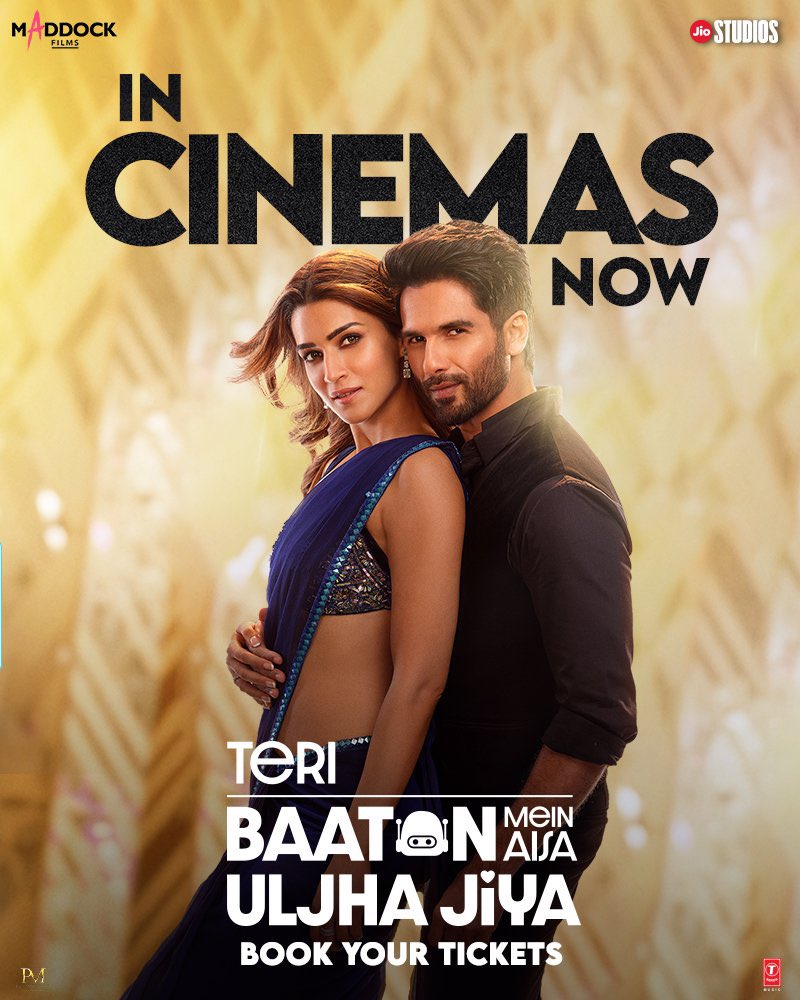 ocdtimes's tweet photo. Are you going today? I was planning but working day hai, and I need to finish my work 😫
.
#TeriBaatonMeinAisaUljhaJiya in cinemas from today! 
.
#OCDTimes #ShahidKapoor #KritiSanon #RobotRomcom #JioStudio #MaddockFilms #Dharmendra #DimpleKapadia #AmitJoshi #AradhanaSah https://t.co/64UEPbCb3A