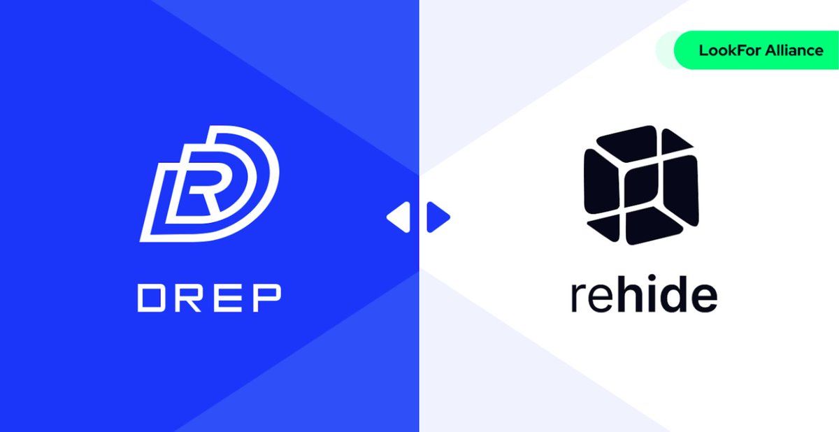 We are excited to announce a strategic partnership with <a href="/DrepOfficial/">Official DREP</a>.

DREP is a pioneering #web3 toolkits provider that will soon launch its latest #DeFi+#NFT aggregator <a href="/0xLookfor/">LOOKFOR</a>.

#Rehide is a non-custodial password manager offering zero-knowledge encryption that allows you