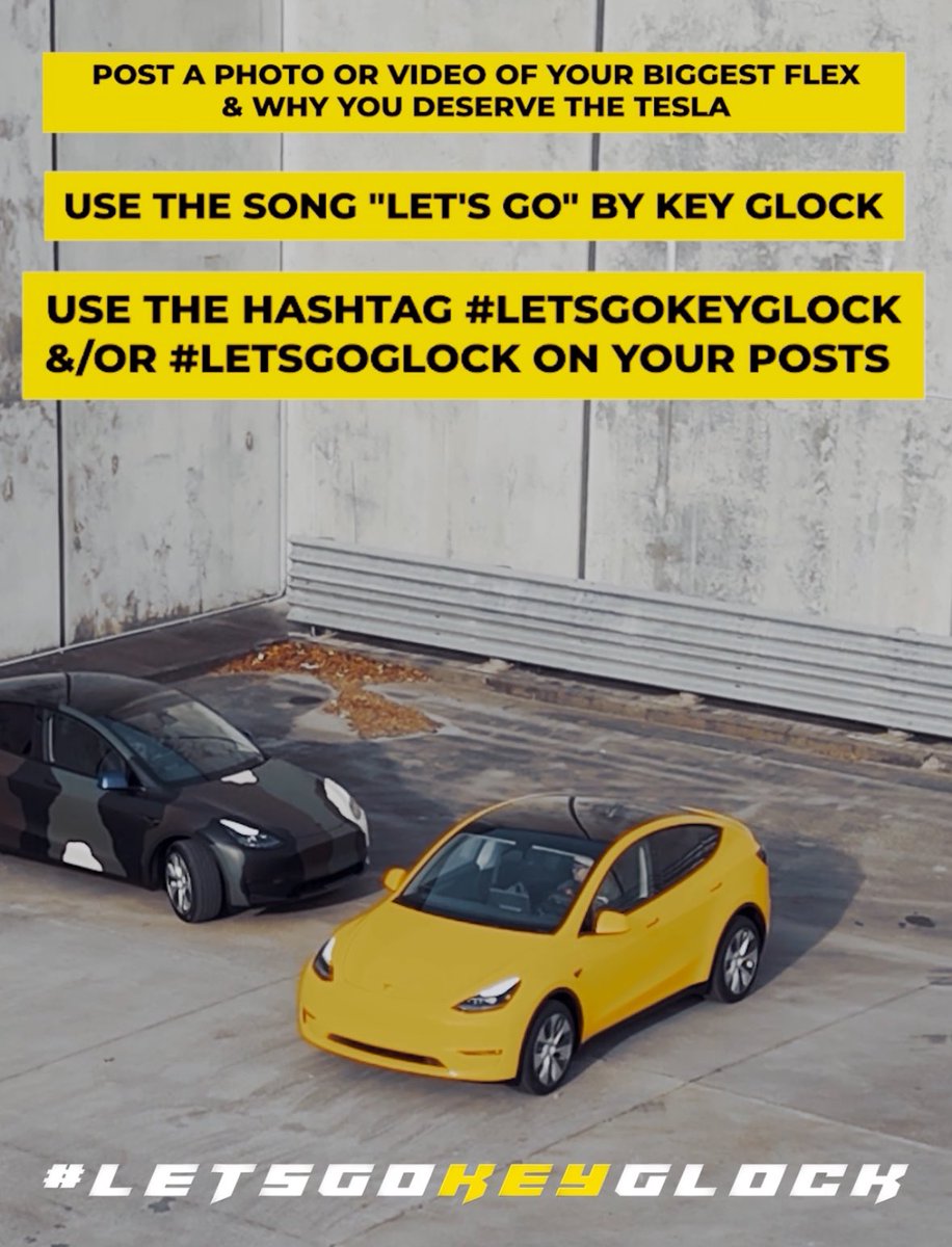 shotbyspencer's tweet image. Yooo @KeyGLOCK is giving away 2 Tesla’s with PRE - the rules are easy

You going with the Camo like Dolph or Yellow like Glizock!?

@elonmusk u ever seen Tesla’s look this good????

#Letsgokeyglock #letsgoglock
