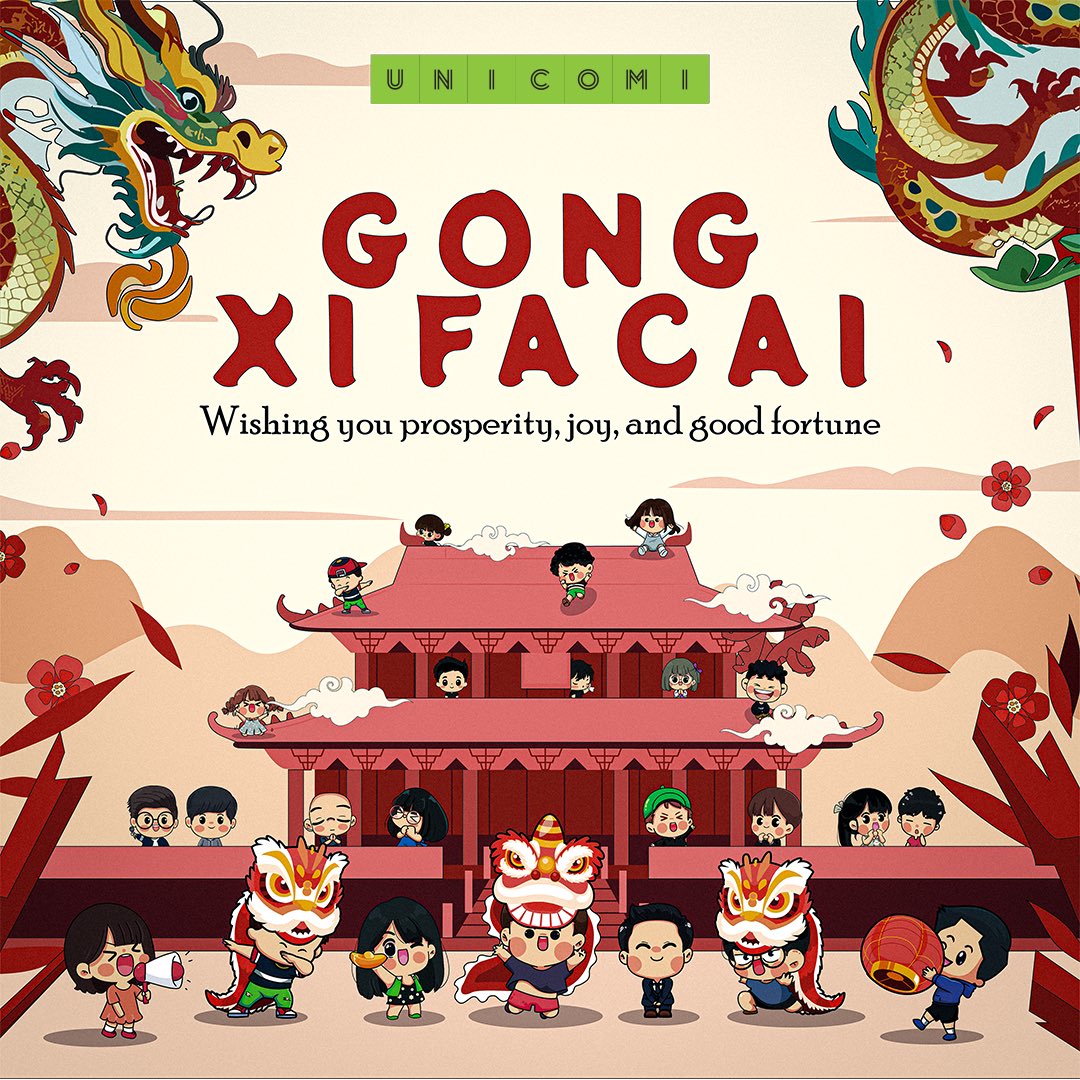 unicomi's tweet photo. 🐉 Wishing everyone a roaring start to the Year of the Dragon! May this auspicious year bring us all endless opportunities, fierce determination, and boundless success. Happy Lunar New Year from all of us at UNICOMI! 🎊 #LunarNewYear #ChineseNewYear #UNICOMI #GongXiFaCai https://t.co/s2EuAb6VWw