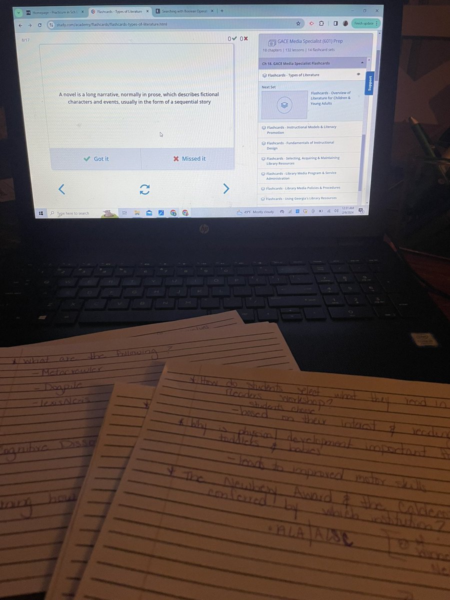 BrysonGiddens23's tweet photo. What’s happening this week besides normal class work? Late nights studying for the Media Specialist GACE #FRIT7734Spring2024 https://t.co/H2VHWvkrsj