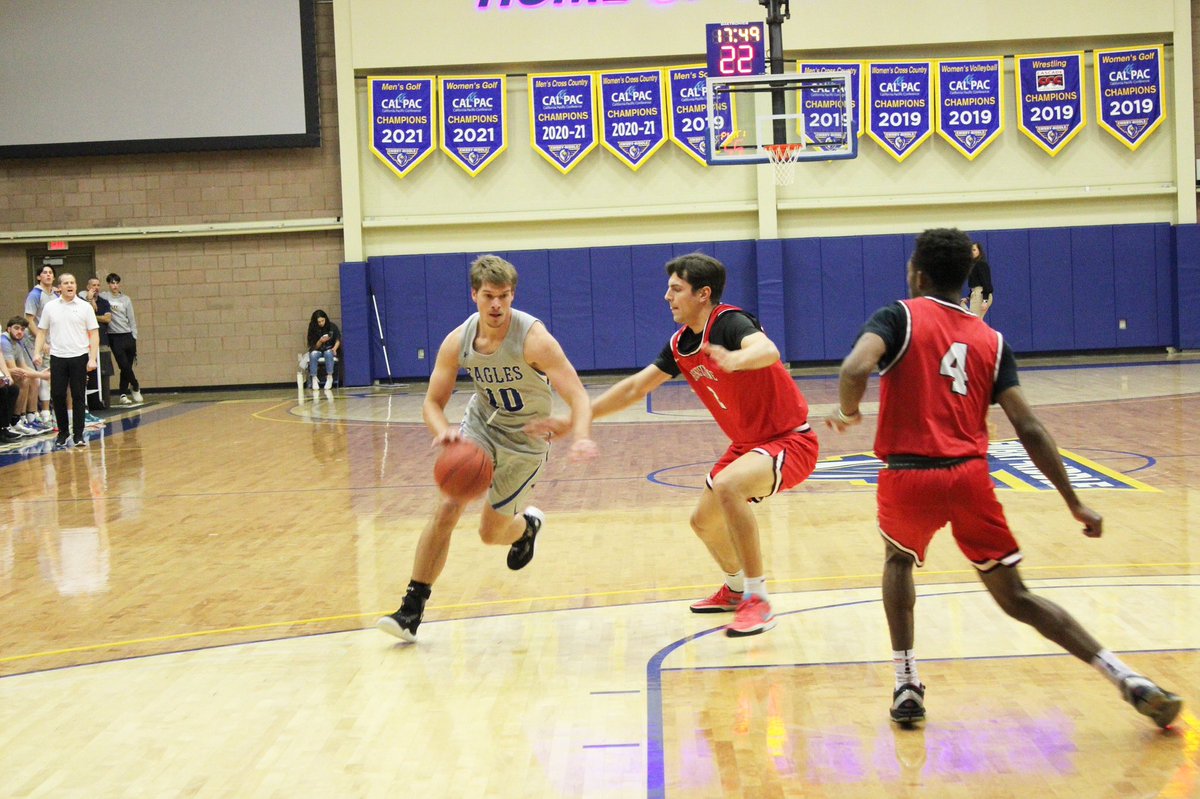 Embry-Riddle won both games against Pacific Union this season as the Eagles beat the Pioneers in Angwin on Thursday evening by a score of 94-77. eraueagles.com/sports/mbkb/20…