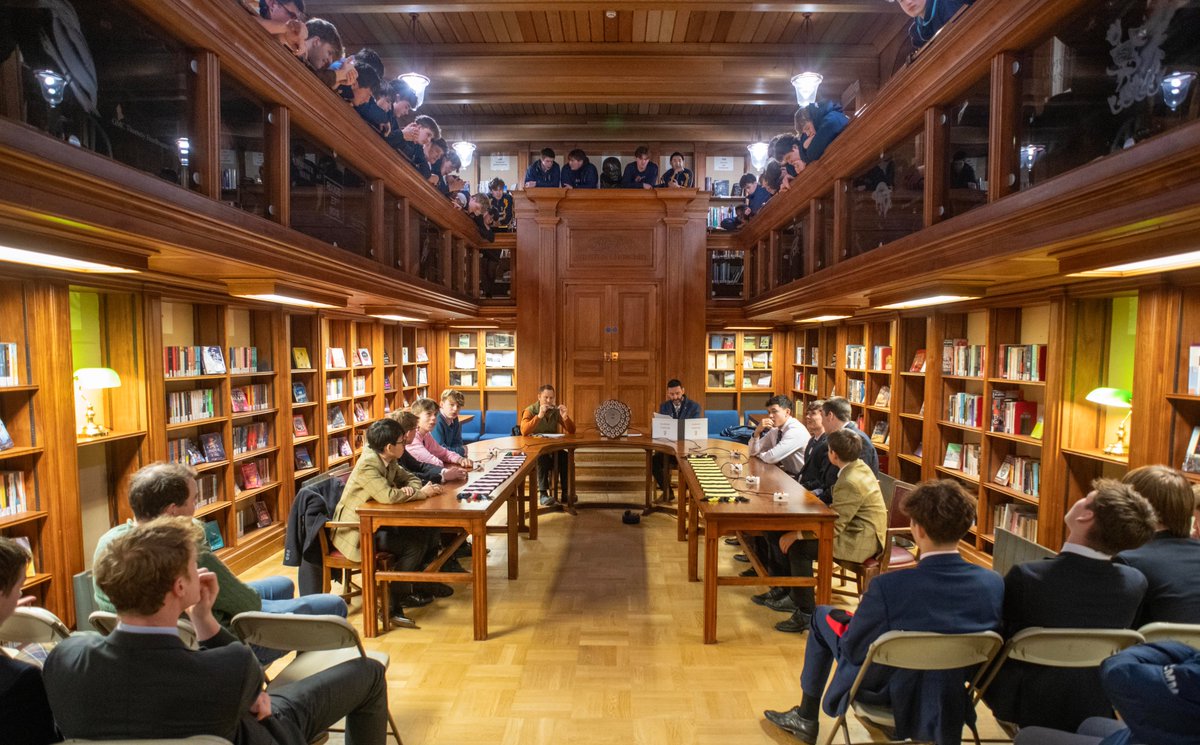 SedberghSchool's tweet photo. 🌟 In front of a packed audience in our Library, it was @Sed_Sedgwick who held their nerve and clinched victory in the Academic Challenge final, defeating @SchoolHouse_Sed in the tiebreak 

Unfortunately for Isaac, Mr Cooling was on hand to capture his "celebration"! 📸 https://t.co/RmvCuTT4bQ