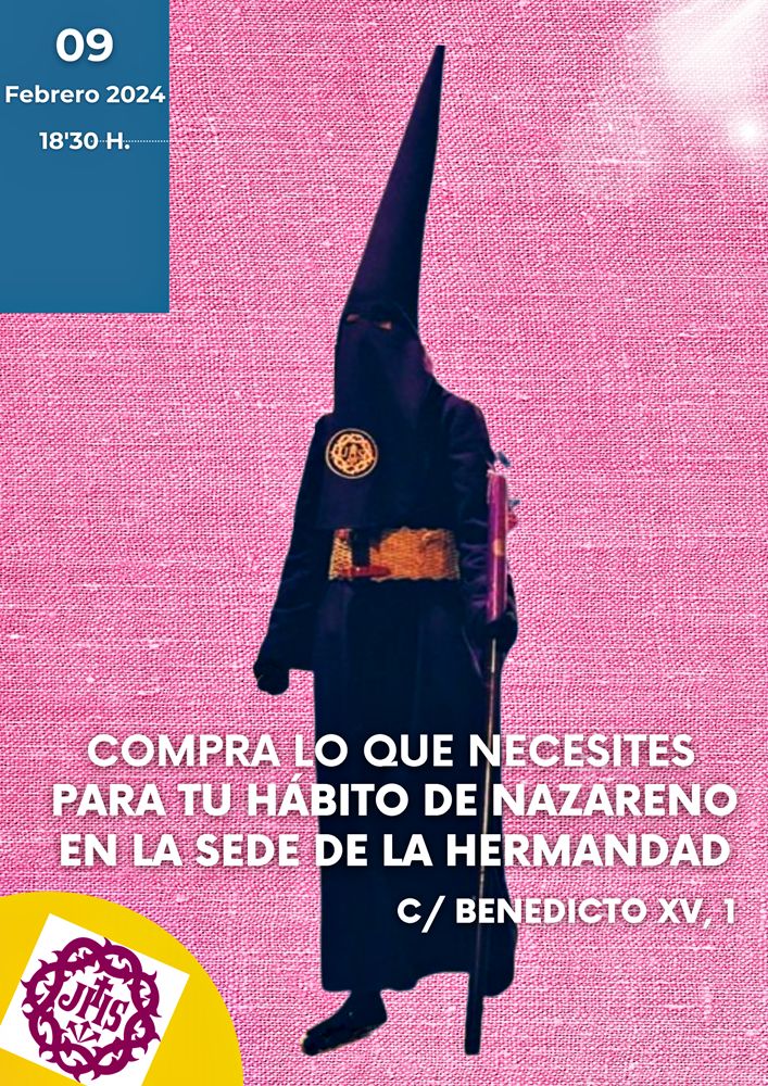 La Hdad <a href="/JHSNazarenoPozo/">Nazareno Pozoblanco</a> abre hoy su sede en #Pozoblanco para la venta de artículos que componen el hábito de nazareno <a href="/ccyhhpozoblanco/">CCyHH de Pozoblanco</a> <a href="/ElQuincenal/">El Quincenal de Los Pedroches</a> <a href="/Mini_SSanta21/">mini_semanasanta22</a> <a href="/COPEPozoblanco/">COPE Pozoblanco</a> <a href="/PozoblancoTV/">Canal 54 Pozoblanco</a> <a href="/pozoblanconews/">Pozoblanco News</a>