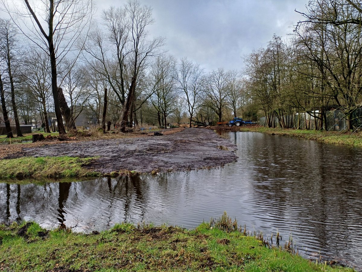 Fase twee van het verbeteren  biodiversiteit Noorderhout is gestart. Op een aantal plekken worden natuurvriendelijke oevers gegraven voor flora en fauna langs het water. 
<a href="/GemeenteGouda/">Gemeente Gouda</a> @michelk @GertOlbertijn @WitteveenSjaak <a href="/wtplaswijck/">WijkteamPlaswijck</a>