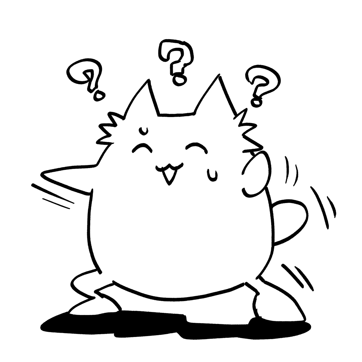 NHKテレビ体操にて1度に3つ以上の非対称な動きについていけていないイラストです
 #ちん小ネタ 
