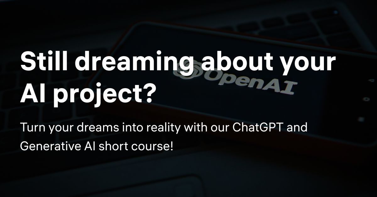 Curious about ChatGPT, DALL-E 2, GitHub Copilot, or Midjourney? Dive into the world of Generative AI with our short course. Learn how to build and integrate these groundbreaking tools!

Deadline: February 13. 

Apply here: buff.ly/3ZyqTi0

#GenerativeAI