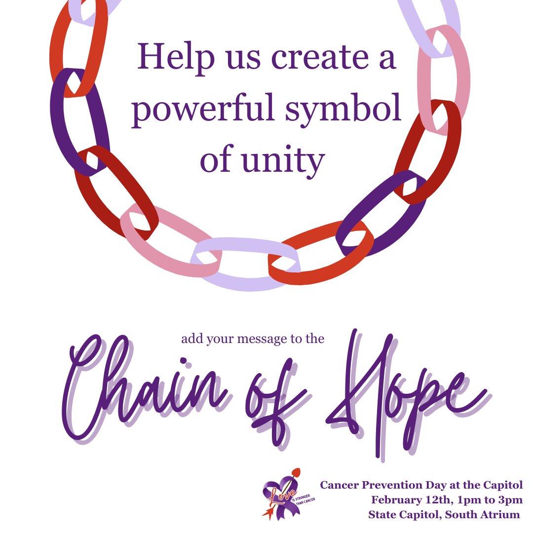 nwgacancer's tweet photo. 🌟 Help us create a powerful symbol of unity! Participate in the ‘Chain of Hope’ and share your message of support. Together, we can make a statement that love is stronger than cancer. Join us on February 12th!
Add your link at https://t.co/3QSkAhicBV https://t.co/BRrC0QJkHu