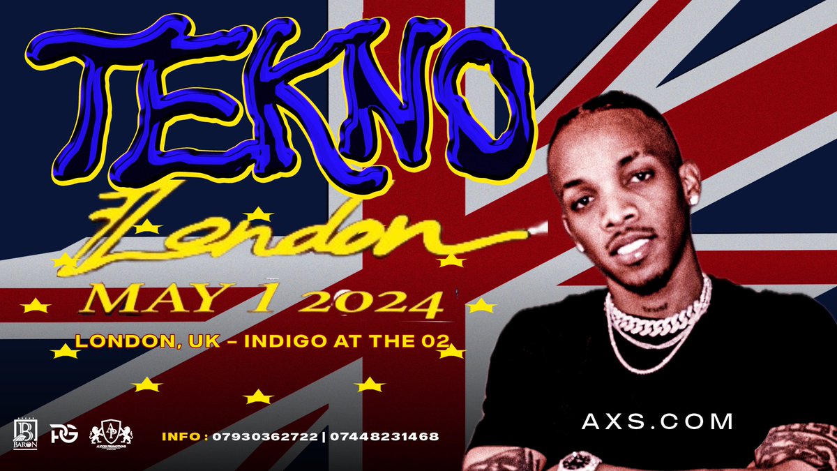 ON SALE NOW: @alhajitekno Live in London - 1 May 2024 at indigo at The O2. Get tickets: bit.ly/TEKNO_indigo