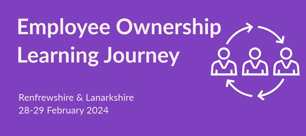 Interested in learning more about #employeeownership? 🙋‍♀️ 🙋‍♂️ 

There's still time to join our friends at @cdscotland on their 2-day learning journey to six #employeeowned firms across Renfrewshire and Lanarkshire. 

🗓️ 28-29 Feb.
 👉 buff.ly/3OhQ7g8