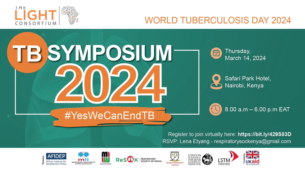 For more details on the upcoming  #WorldTBSymposium2024, find the link here: bit.ly/3SPSglV
#YesWeCanEndTB