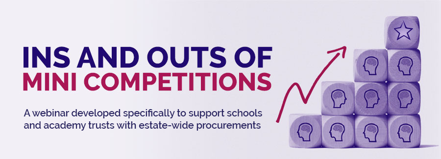 We're excited to host an 'Ins and Outs of Mini Competitions' webinar rerun on the 5th March due to popular demand! 

Understand the benefits of each #procurement route and how mini competitions using frameworks ensure speed, compliance and best value 👇
bit.ly/3uzOiEv