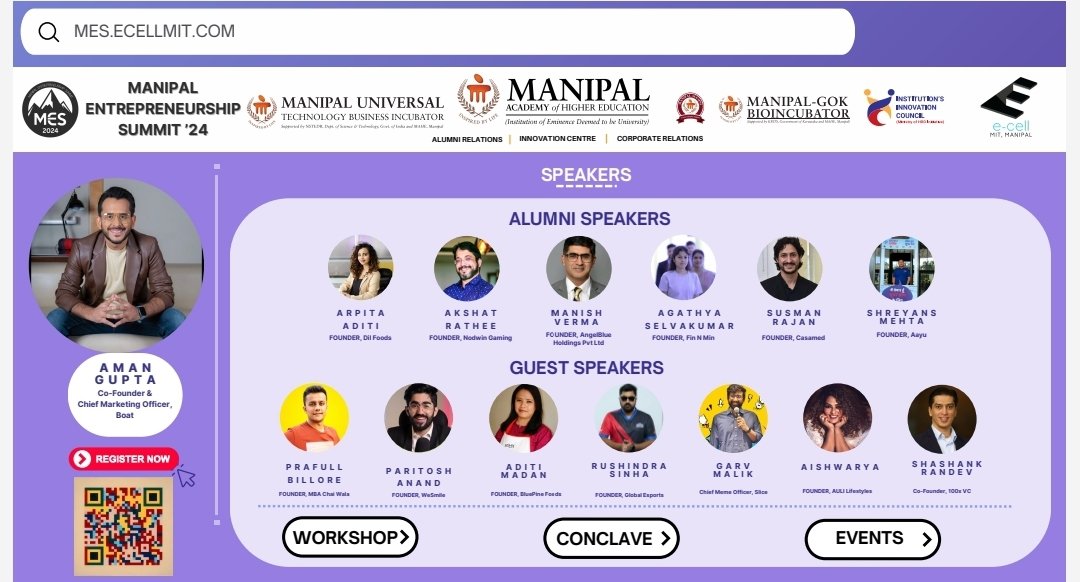 iicmit's tweet photo. Thrilled to announce 7th ed. of the Manipal Entrepreneurship Summit 2024, hosted by MAHE&amp; organized by Ecell, MIT 💡

#MES2024 #VisionToVenture #entrepreneurship  #finance #startup #business #Innovation #gaming #pitch
@MAHE_Manipal https://t.co/YewwiNwJsp