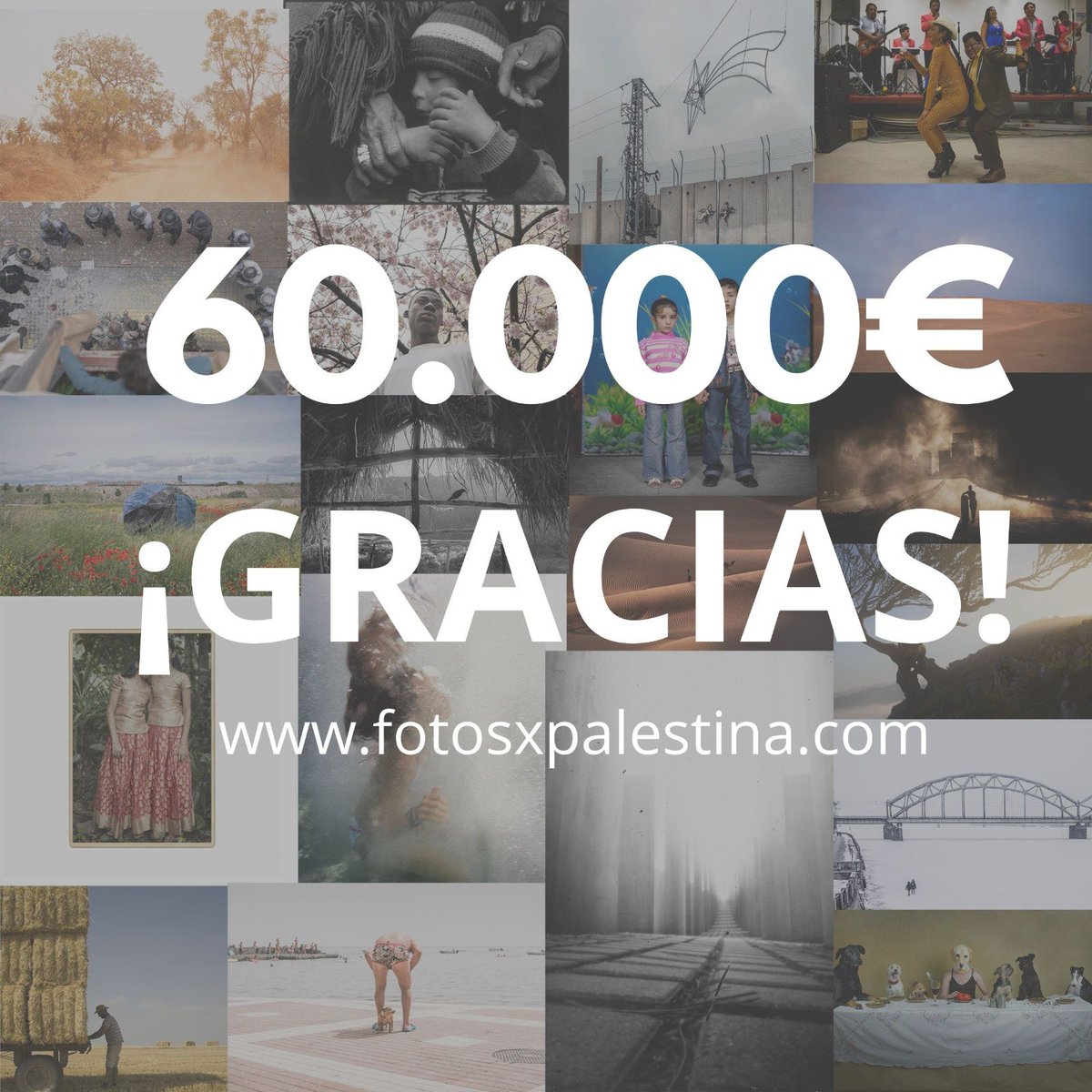 🏆¡Seguimos sumando! Muy contentas con el éxito de la campaña! 
Estamos a 2 semanas de terminar y no podemos parar!!!!
⚡️¿te animas a sumarte a esta campaña?
🔴Aprovecha la oportunidad. Escoge tu fotografía y 💪 súmate a ayudar a la labor de <a href="/MSF_Espana/">Médicos Sin Fronteras</a>
👉fotosxpalestina.com