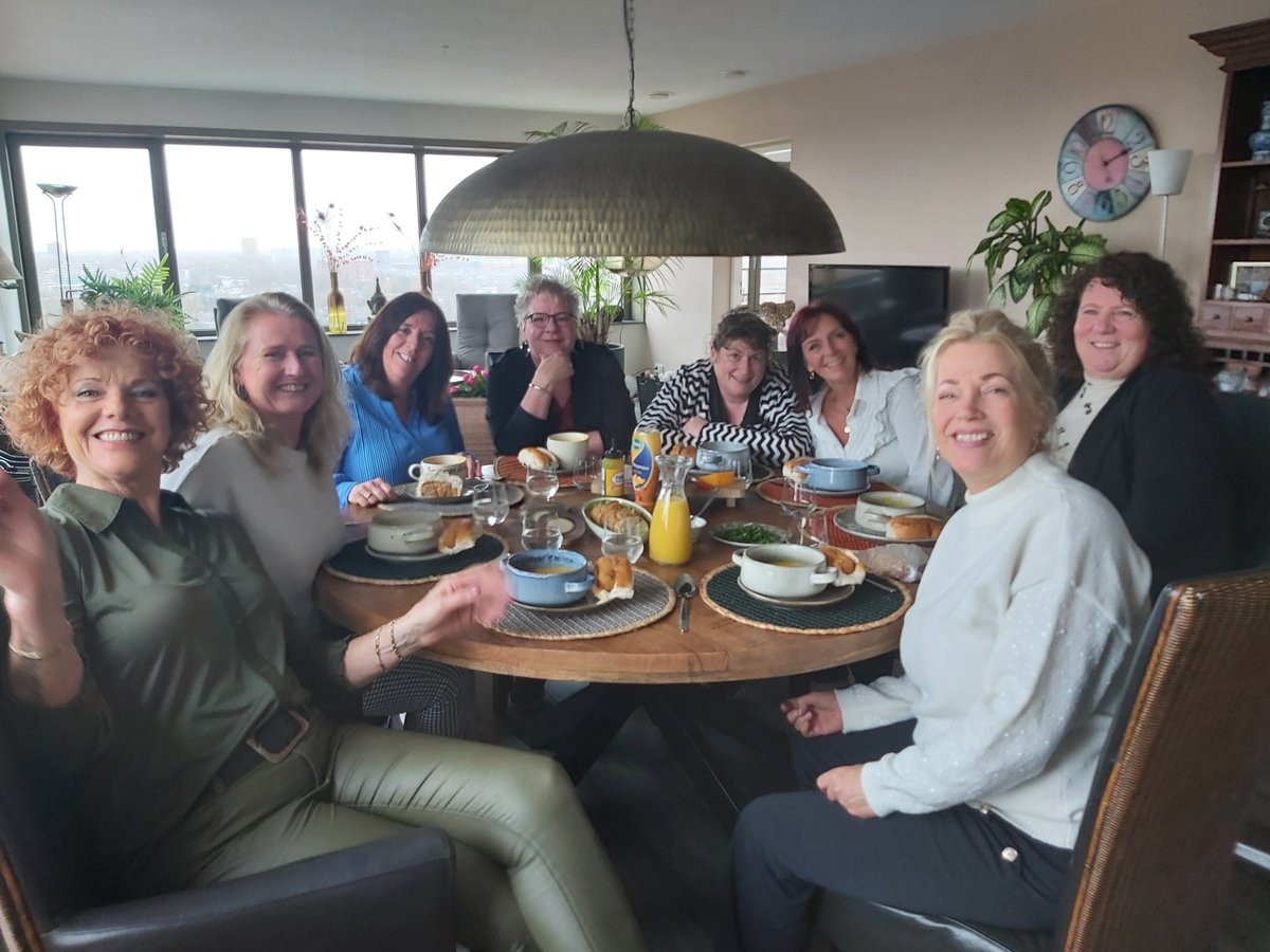 Wat weer erg gezellig,  lunch bij vriendin thuis afgelopen zondag.