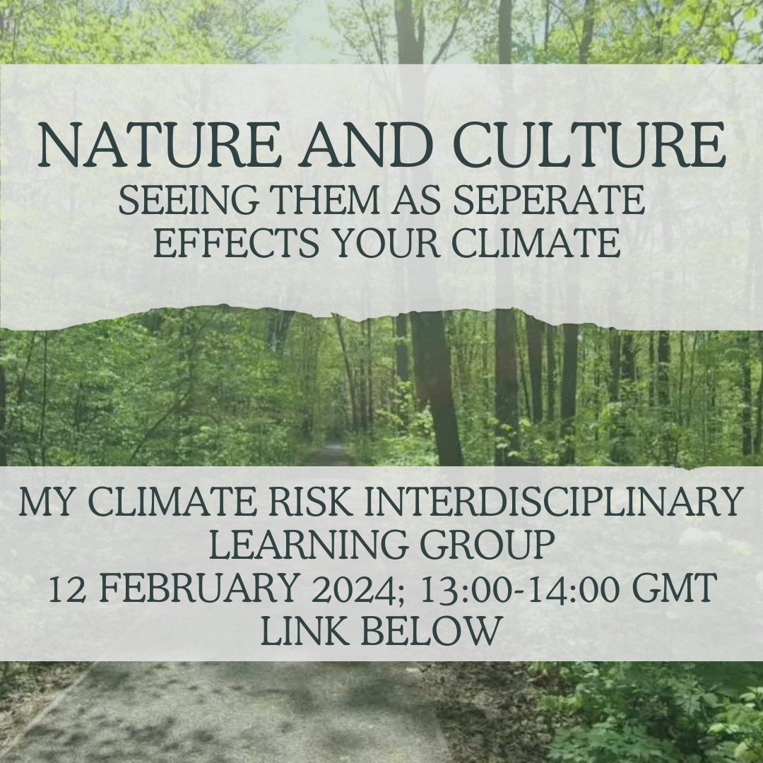 Join @WalkerInst on Monday 12 February for the next session of My Climate Risk Interdisciplinary Learning Group! Vandana Singh will be discussing the relationship between neoliberal societies and nature. Find out more: walker.reading.ac.uk/my-climate-ris…