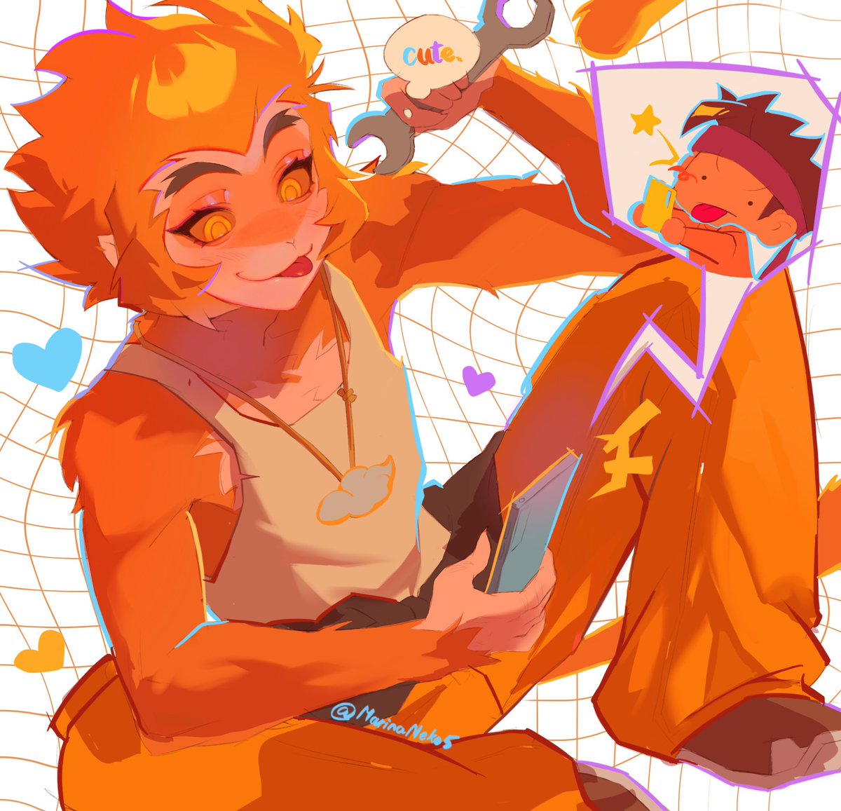 #peachynoodles

“call me!”