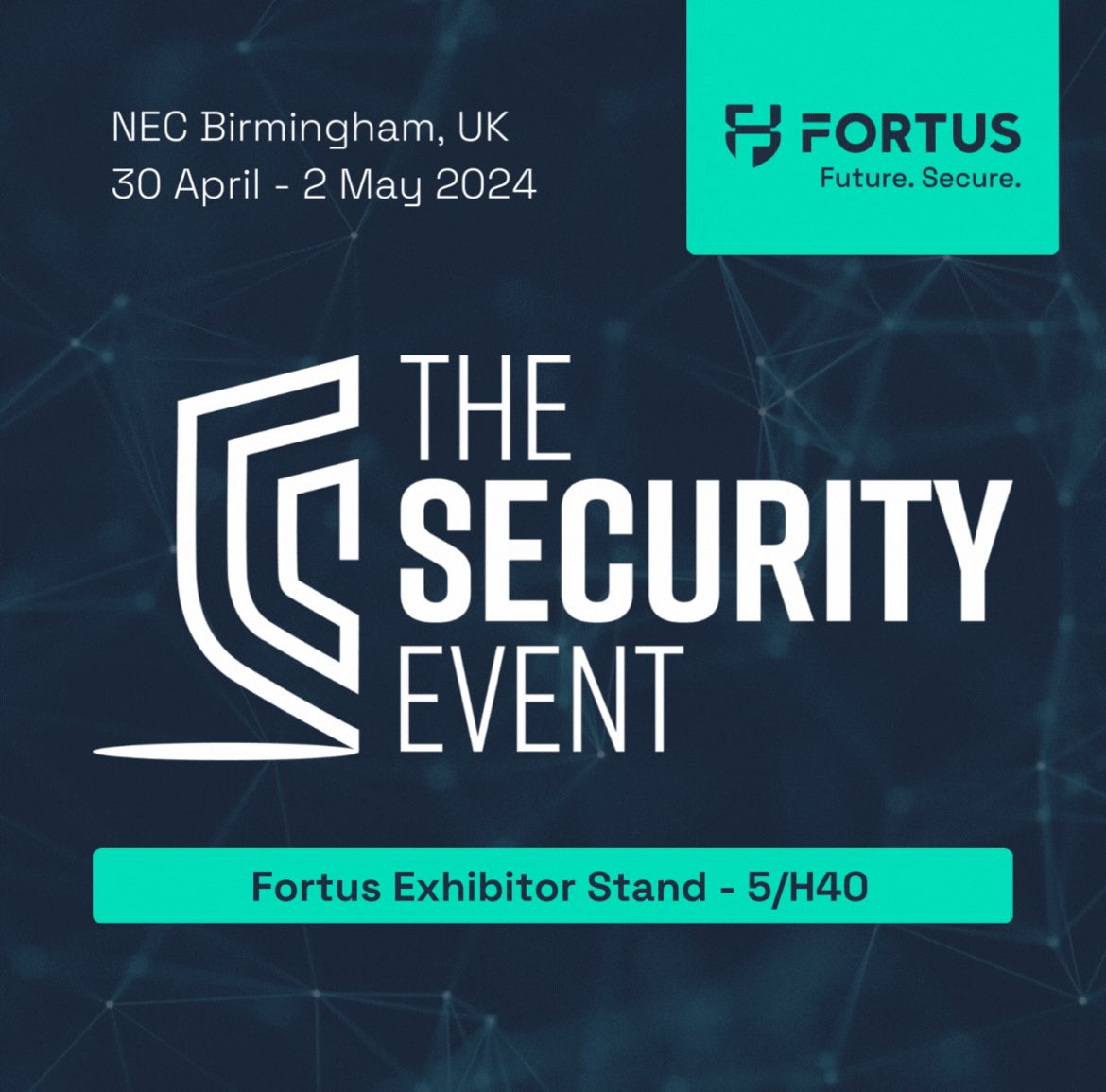 Fortus (@fortussecure) on Twitter photo Fortus are excited to be showcasing at
<a href="/SecurityEventUK/">The Security Event</a> 2024 - the UKs most anticipated exhibition for commercial, enterprise, and domestic security! 🛡️✨
The team look forward to seeing you there! 🙌
#FutureSecure #TSE2024 #TheSecurityEvent Fortus are excited to be showcasing at
<a href="/SecurityEventUK/">The Security Event</a> 2024 - the UKs most anticipated exhibition for commercial, enterprise, and domestic security! 🛡️✨
The team look forward to seeing you there! 🙌
#FutureSecure #TSE2024 #TheSecurityEvent