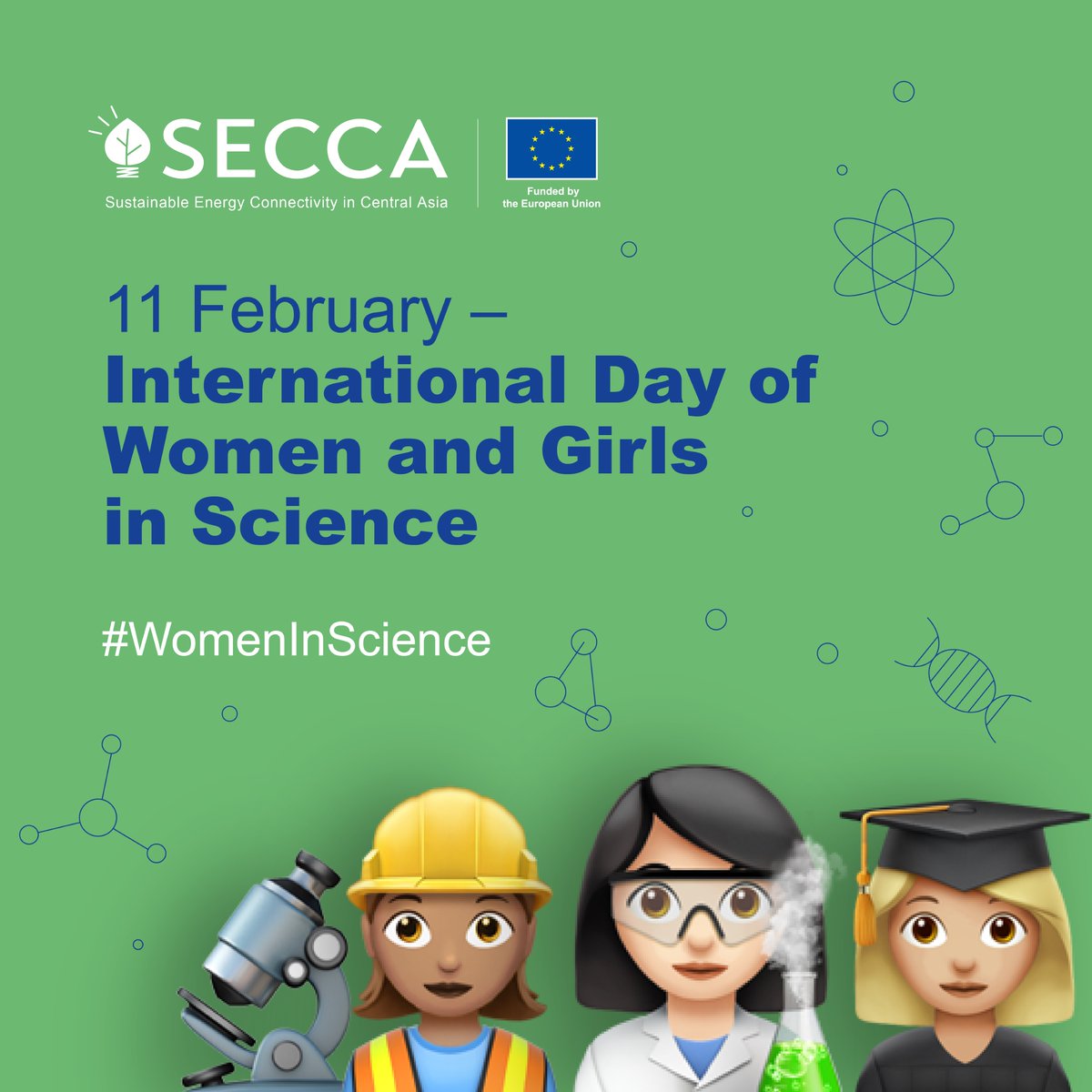 Towards gender equality in STEM in Central Asia and Europe👩‍🔬 — check out the interview with SECCA Gender Specialist Silvia Sartori: shorturl.at/wzQ69. She discusses the meaning of this International Day and why it matters to support and promote #WomenInScience.