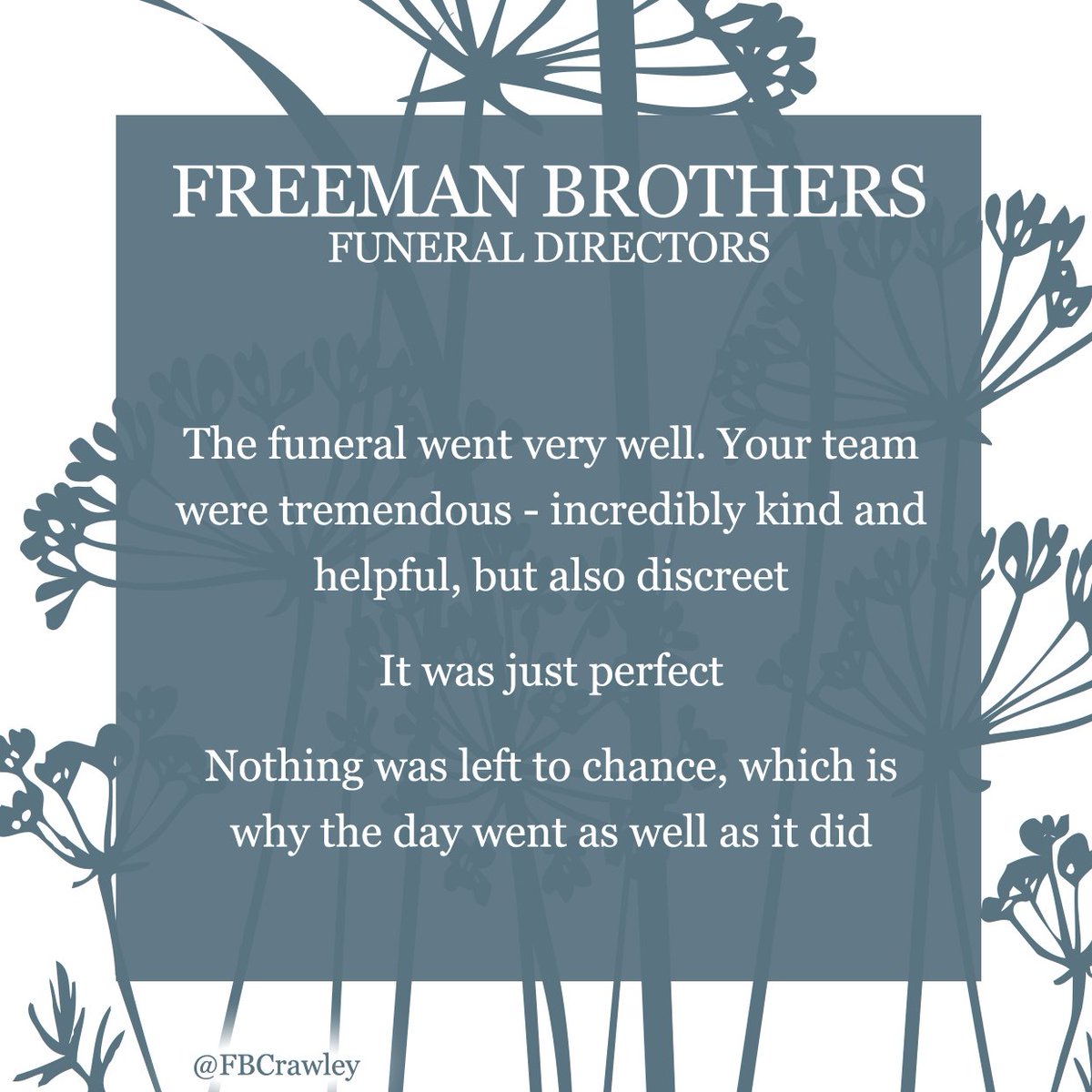 Double or even triple-checking details can sometimes feel unnecessary but, when it comes to a final farewell, we leave no stone unturned. #WhenItMattersMost #BespokeService #FridayFeedback #FeedbackMatters