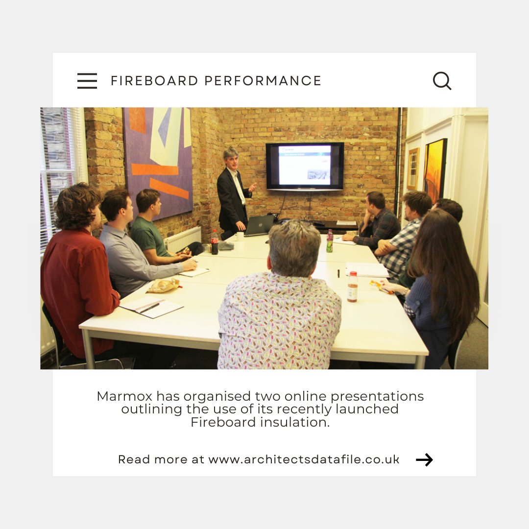 Discover the versatility and safety of Marmox's A1 rated Fireboard. Learn how it tackles fire hazards while providing thermal and acoustic insulation effortlessly.

Click here ~ architectsdatafile.co.uk/news/marmox-pr…

#ADF #ArchitectsDatafile #fireboard #safety
<a href="/MarmoxUK/">MarmoxUKLtd</a>