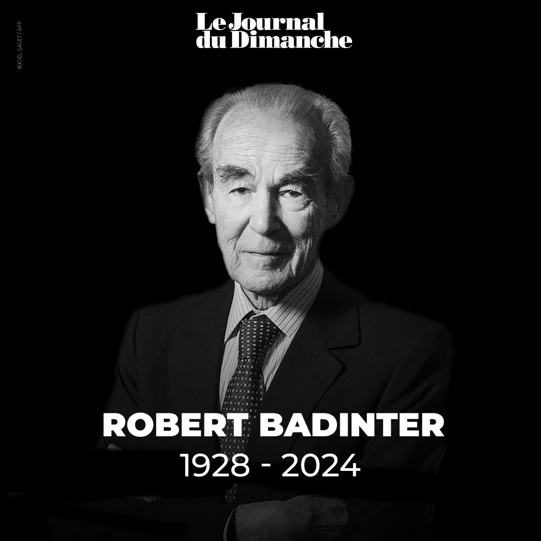 ⚫️ Robert Badinter est décédé à l'âge de 95 ans.