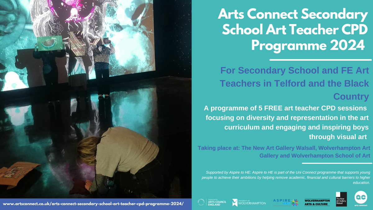 ArtsConnectWM's tweet photo. 📢📢Calling Visual Art Teachers &amp; Lecturers in the #BlackCountry and #Telford! 🎨🎨

Join us on our fully funded Secondary School Art Teacher CPD Programme! 

Shaped around developing high quality art education that inspires boys &amp; young people representing the global majority. https://t.co/sWcRidvzif