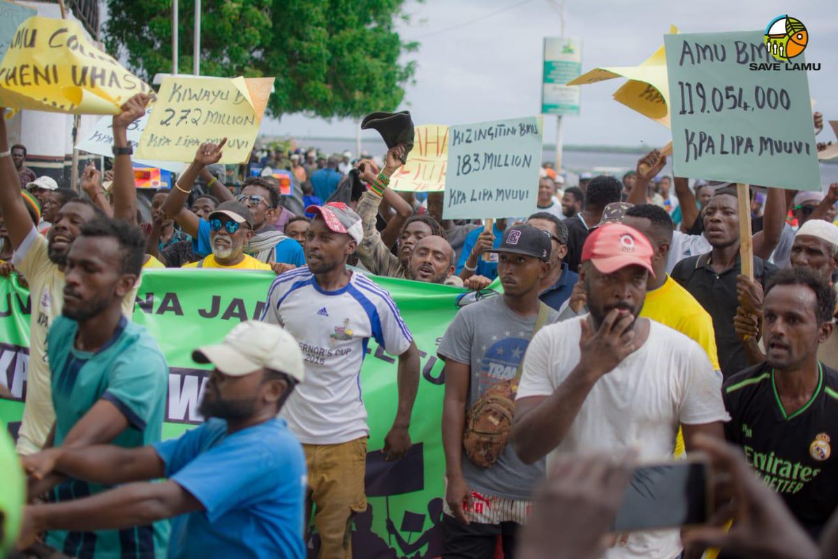 Savelamu (@savelamu) on Twitter photo As the Kenyan constitution states, every citizen has right to demonstration, Lamu fishermen assembled in Amu for a peaceful protest regarding their compensation <a href="/deCOALonize/">deCOALonize Kenya</a>
<a href="/katibainstitute/">Katiba Institute</a> <a href="/naturaljustice/">Natural Justice</a> #KPALipamvuvi
#SaveLamu As the Kenyan constitution states, every citizen has right to demonstration, Lamu fishermen assembled in Amu for a peaceful protest regarding their compensation <a href="/deCOALonize/">deCOALonize Kenya</a>
<a href="/katibainstitute/">Katiba Institute</a> <a href="/naturaljustice/">Natural Justice</a> #KPALipamvuvi
#SaveLamu