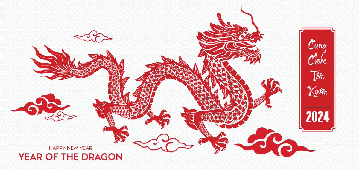 Happy Luna New Year. I hope the dragon brings you happiness in the new year. Chúc mừng năm mới 🐉