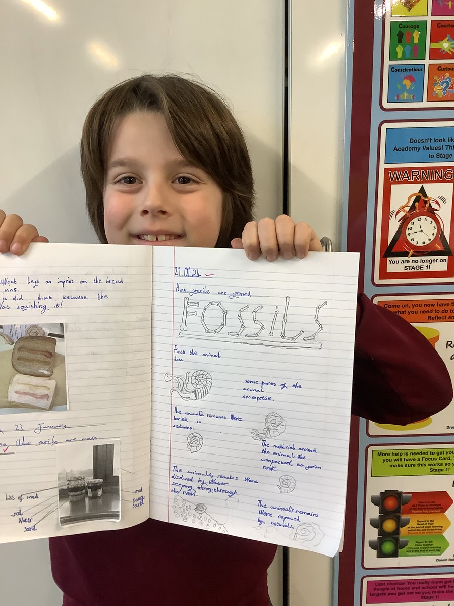 OPAcademy's tweet photo. Year 3 have been learning all about fossils and how they are created as part of our science work. We created our very own fossil posters to showcase our understanding of how they are created. I think you'll agree, they look fabulous! #OPATogether #OPAJuniorAchieve #OPAYear3 https://t.co/vphkIUT0UW